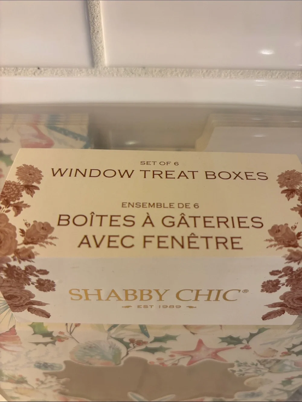 Shabby Chic Coastal Window Treat Boxes Set of 6 NWT
